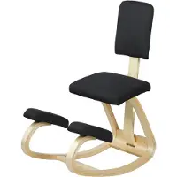 HOMCOM Sedia ergonomica con poggiagambe, sgabello con poggiagambe, sedia salutare per casa e ufficio