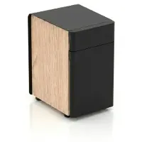 Xl Moebel Gmbh Comodino nero moderno, realizzato in legno di alta qualità, ideale per l'ufficio, con un design funzionale e elegante