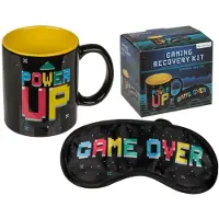 Dripio Kit di recupero per il gaming, maschera per dormire 20x10 cm, bicchiere 7,8x9,5 cm