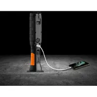 King Tony Lampada da lavoro ricaricabile, KT HC, modello COB LED 700lm, ideale per officine e autoveicoli, funzione power bank, attacco a magnete e gancio girevole in dotazione