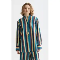 Scotch & Soda Relaxed-fit Striped Shirt El Cosmico Stripe Deep Lagoon Taglia: 38 | Maglie a manica lunga Outlet | Donna