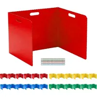 Merkloos Set di 24 pannelli divisori pieghevoli per scrivania, disponibili in 4 colori