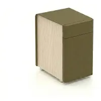 Xl Moebel Gmbh Comodino da ufficio moderno, con decoro in legno verde e pratiche cassettiere