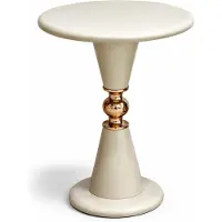 Xl Moebel Gmbh Tavolino ausiliario beige, stile moderno, ideale per il soggiorno, design minimalista e lussuoso