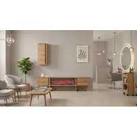 Xl Moebel Gmbh Mobile TV a camino decorativo, stile moderno, colore marrone, nuovo, pratico