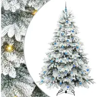 Syfax Albero di Natale artificiale con 300 LED Bianco 240 cm PE e PVC