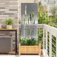 Syfax Schermo per privacy in giardino Floreale Argento 50 x 140 cm