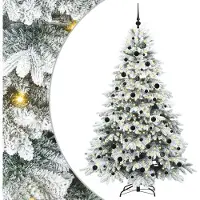 Syfax Albero di Natale artificiale con 300 LED Bianco 210 cm PE e PVC
