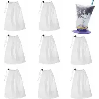 Merkloos Sacchetti filtro per piscina 32 x 22 cm - Set da 8 pezzi - A maglia fine con cordino