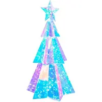 Syfax Albero di Natale LED iridescente prismatico Multicolore