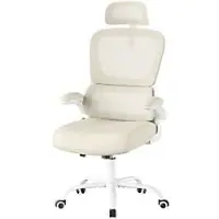 Songmics Sedia da ufficio, sedia a rete, design ergonomico, con tessuto a rete premium, funzione dondolo