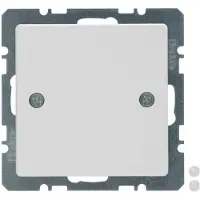 Berker 10096079 Tappo cieco con elemento centrale e fissaggio a vite, bianco polare, con Q.