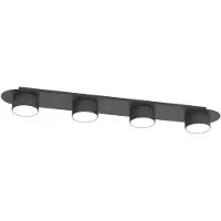 Emibig Lampada a sospensione DIAZ nera 4xGX53x10W in metallo, dimensioni: 7x70x11 cm, IP20,