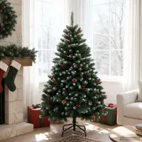 Syfax Albero di Natale Artificiale con Rami Pieghevoli 150 cm PVC
