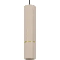 Eglo Lampada a sospensione Caminia, color sabbia, lunghezza 77 cm, acciaio, a 3 luci.