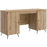vidaXL Scrivania in rovere Artisan 142,5 x 50 x 75 cm in materiale derivato dal legno