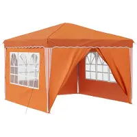 vidaXL Tenda da festa pop-up 288 x 288 x 245 cm, tessuto Oxford arancione