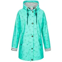 Ankerglut Cappotto funzionale 'Regenjacke Friesennerz Ankerglutbucht Damen Übergangsjacke Kapuze' turchese