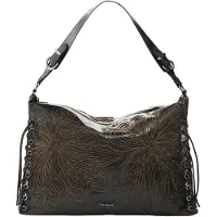 Desigual , Borsa a spalla grande, Donna, Poliuretano, Marrone, U