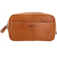 Leonhard heyden Bergamo Borsa da toilette Vera Pelle 27 cm marrone