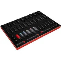 Ks Tools Set di prese elettriche da 1/2" con inserto in schiuma 39 pezzi - 811.0039