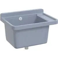 vidaXL Lavello a parete grigio 50x35x24 cm in resina