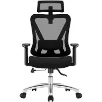 Selius Sedia da ufficio ergonomica, colore nero - formato XL, capacità di carico 150 kg, realizzata in materiale a rete