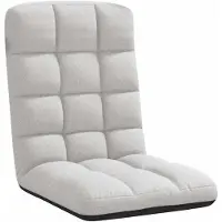vidaXL Sedia da terra pieghevole grigio nuvola 71x51x62 cm tessuto