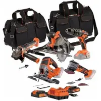 Dual Power 5-tool pack - - 20 V - Drill/screwdriver + angle grinder + oscillating multi-tool + saws (circular. jigsaw)