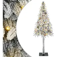 vidaXL Albero di Natale con 150 LED bianchi 150 cm PE e acciaio