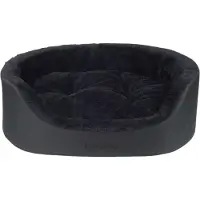 Amiplay Cuccia per cani ovale ASPEINA nera taglia S, M, L Misura: S - 54x45x16 cm
