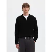 Selected Maglione A Mezza Cerniera Uomini Nero XXL