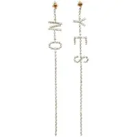 Addicted Orecchini 'Yes & No orecchini placcati oro con strass' oro