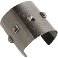 Addicted Braccialetto 'Nyx Noir bracciale color argento brunito con le borchie' antracite