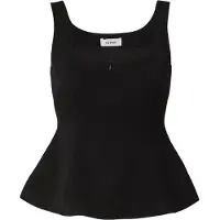 La Pajé Top 'Peplum' nero