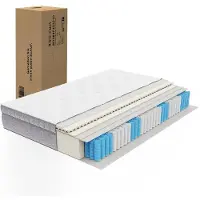 Ropilly Materasso a molle insacchettate, 140x200 cm, altezza 25 cm, con imbottitura in schiuma confortevole, struttura a 7 zone, OEKO-TEX