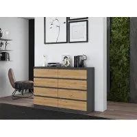 RAUMHIRSCH FURNITURE Comò, larghezza 120/140 cm, 8 cassetti