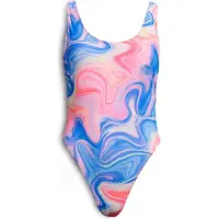 Superdry per donna. W3010408A Costume intero stampato multicolore con schiena profonda (XL), Beachwear, Polister riciclato, Sostenibile