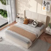 Ninkear Materasso gonfiabile 160x200 cm, color beige "Flax"