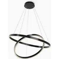 Maytoni Lampada a sospensione LED con anelli regolabili RIM, bianco e nero, 83 W, luce bianca regolabile, 7000 lm, alluminio, dimensioni: 134 x 80 x 80 cm, IP20,