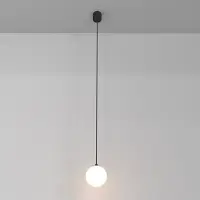 Maytoni Lampada a sospensione Luna, LED 5 W, bianco/nero, luce calda 3000 K, IP20