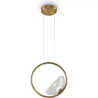 Maytoni Lampada a sospensione Lunare MOD327PL LED in ottone e vetro, a 1 luce, 3000K, 5W