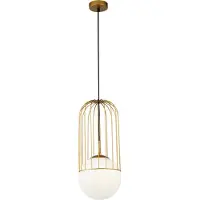 Maytoni Lampada a sospensione TELFORD, a 1 luce, ottone/vetro, dimmerabile, E27, 60 W