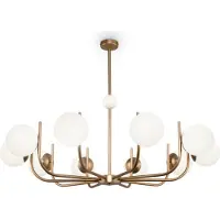Maytoni Lampada a sospensione dorata, a 10 luci, dimmerabile, design E14, RENDEZ-VOUS