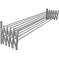 Sauvic Stendino Estensibile In Acciaio Inox Da 10 Aste 80 Cm