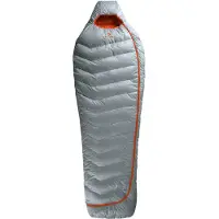 Ferrino - Sacco a pelo in piuma naturale - Lightec -7° C Down Light Grey in Cotone - Taglia Lungo - Grigio