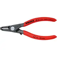 Knipex 48 41 J11 Pinza di precisione per anelli interni in fori forati rivestiti in plastica antiscivolo grigio atramentata 130 mm