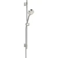 Hansa HANSABASICJET Set de douche mural, longueur 764 mm, technique anti-calcaire, débit éco, 3 jets, diamètre, 44780233, 44780233