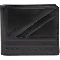 Pepe Jeans per uomo. PM070326 Portafoglio in pelle Mike (OSFA), Nero, Casual