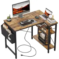 OEM Scrivania a forma di L, dimensioni 100x70 cm, ripiani reversibili, tasca portaoggetti